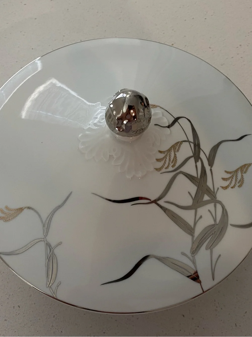 Fine China of Japan,  design Platinum Wheat